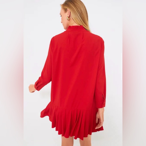 Tuckernuck Red Crepe Tate Dress Women’s Size Medium - Picture 4 of 11